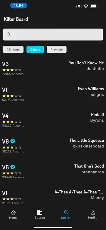 Kilter Board app screenshot 3 of 3