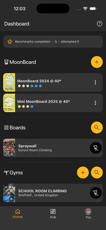 MoonBoard app screenshot 1 of 3